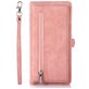 Mobigear Zipper iPhone 14 Pro Hülle Klapphülle Geldbörse - Roségold