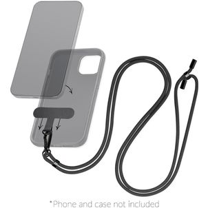 Mobilize Lanyard Universal-Handykette einstellbar - Schwarz