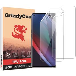 GrizzlyCoat OPPO Find X3 Neo Hydrogel TPU Displayschutz - Hüllenfreundlich + Applikator (2er Pack)