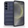 Mobigear Bumpy Samsung Galaxy S25 Hülle Flexibles TPU Backcover - Dunkelblau