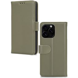 Mobilize Premium Gelly iPhone 16 Pro Hülle Klapphülle Geldbörse - Grün