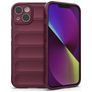 Mobigear Bumpy iPhone 14 Hülle Flexibles TPU Backcover - Weinrot