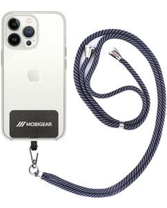 Mobigear Lanyard Universal-Handykette einstellbar - Schwarz / Grau