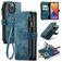 Caseme C30 iPhone 14 Pro Hülle Klapphülle Geldbörse - Blau