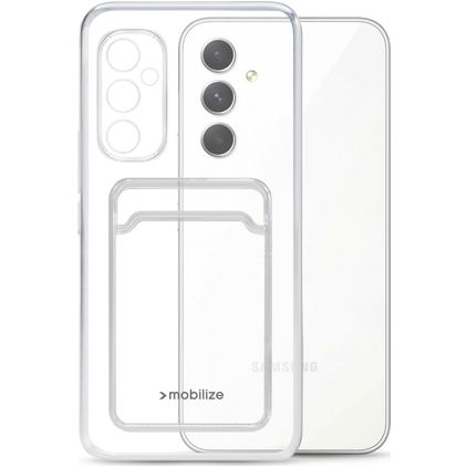 Mobilize Gelly Card Transparent Samsung Galaxy A54 TPU (flexibel) Backcover mit Kartenfach - Transparent