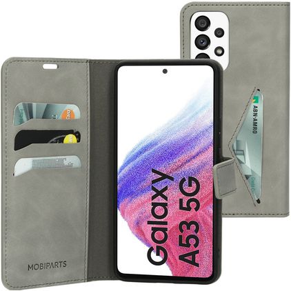 Mobiparts Classic Wallet Samsung Galaxy A53 Hülle Klapphülle Geldbörse - Granite Grey