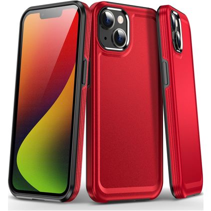 Mobigear Slim Armor iPhone 15 Plus Hardcase Backcover Shockproof - Rot