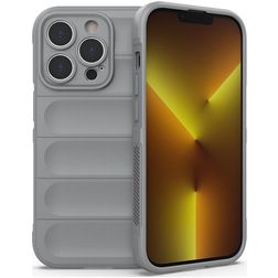 Mobigear Bumpy iPhone 14 Pro Hülle Flexibles TPU Backcover - Grau