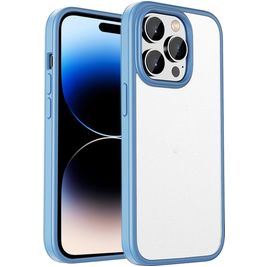 Mobigear Crystal iPhone 14 Pro Hülle Hardcase Backcover Stoßfest - Transparent / Blau