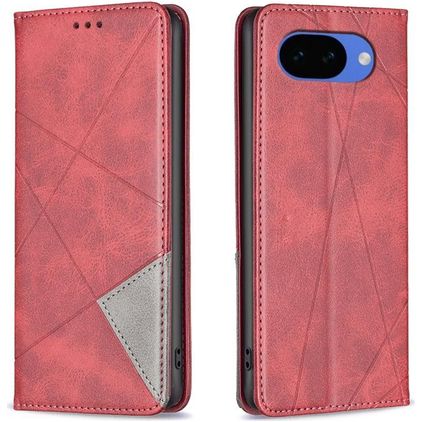 Mobigear Rhombus Slim Google Pixel 10a Hülle Klapphülle - Rot