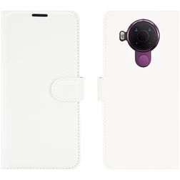 Mobigear Classic Nokia 5.4 Hülle Klapphülle Geldbörse - Weiß