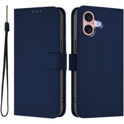 Mobigear Urban Wallet iPhone 16 Hülle Klapphülle Geldbörse - Marineblau