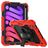 Mobigear SureGrip Xtreme iPad Mini 7 (2024) Hülle Kunststoff,Silikon Backcover + Stifthalter + Schulterträger + Ständer - Schwarz / Rot