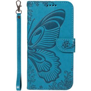 Mobigear Butterfly Samsung Galaxy S25 Ultra Hülle Klapphülle Geldbörse - Blau