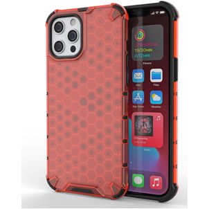 Mobigear Honeycomb iPhone 13 Pro Hülle Hardcase Backcover Stoßfest - Rot