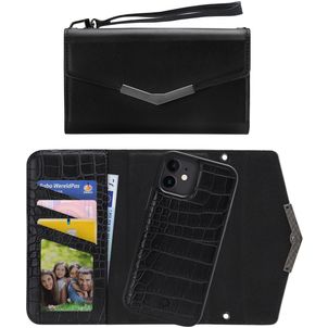 Mobilize Elegant Magnet iPhone 12 Mini Hülle Abnehmbare 2in1 Clutch - Black Croco