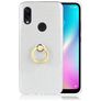 Mobigear Glitter Ring Xiaomi Redmi 7 Hülle Flexibles TPU Backcover mit Ringhalter - Silber