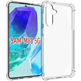 Mobigear Cushion Durchsichtig Samsung Galaxy M55 Hülle Flexibles TPU Backcover - Transparent