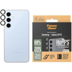 PanzerGlass Hoops Samsung Galaxy S24 FE Gehärtetes Glas Kameralinsen Schutz - Hüllenfreundlich - Schwarz