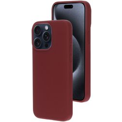 Mobiparts iPhone 15 Pro Max Silikon Hülle Backcover - Plum Red