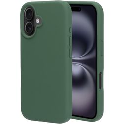 Mobiparts iPhone 16 Silikon Hülle Backcover - Forest Green