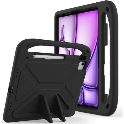 Mobigear AeroArmor iPad Air 13 Zoll (2026) Tablet Hülle für Kinder mit Tragegriff + Stifthalter - Schwarz
