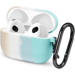 Mobigear Colors Apple AirPods 3 Hülle Silikon (flexibel) - Weiß / Grün
