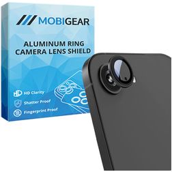 Mobigear Single iPhone 16e Panzerglas Gehärtetes Glas Kameralinsen Schutz - Hüllenfreundlich - Schwarz