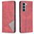 Mobigear Rhombus Slim Motorola Moto G200 5G Hülle Klapphülle - Rot