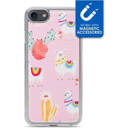 My Style Magneta iPhone SE (2022) Hülle Flexibles TPU Backcover - Pink Alpaca
