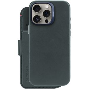Decoded Detachable Wallet iPhone 16 Pro Max MagSafe Hülle Echtes Leder Abnehmbare 2in1 Klapphülle Geldbörse - Marineblau