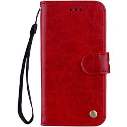 Mobigear Wallet Samsung Galaxy A8 (2018) Hülle Klapphülle Geldbörse - Rot