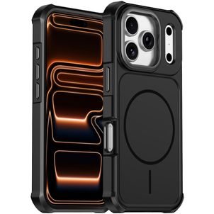 Mobigear Airbag Shockproof iPhone 17 Pro MagSafe Hülle Hardcase Backcover Stoßfest - Schwarz