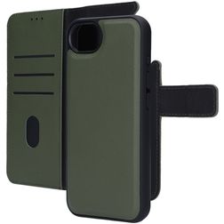 Mobiparts iPhone 17e Hülle Echtes Leder Abnehmbare 2in1 Klapphülle Geldbörse - Grün