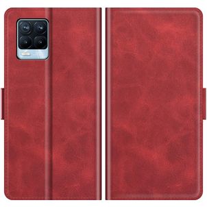 Mobigear Slim Magnet Realme 8 Hülle Klapphülle Geldbörse - Rot