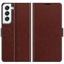 Mobigear Wallet Samsung Galaxy S22 Hülle Klapphülle Geldbörse - Braun