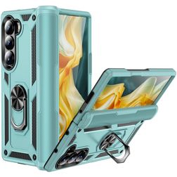 Mobigear Armor Ring Samsung Galaxy Z Fold 6 Hülle Hardcase Backcover Stoßfest mit Ringhalter - Grün
