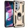 Mobigear Armor Ring Motorola Edge 30 Pro Hülle Hardcase Backcover Stoßfest mit Ringhalter - Gold