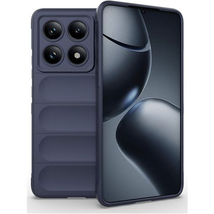 Mobigear Bumpy Xiaomi 14T Pro Hülle Flexibles TPU Backcover - Dunkelblau