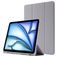 Mobigear Tri-Fold Gel iPad Air 11 Zoll (2025) Hülle TPU,Kunstleder Klapphülle + Stifthalter - Grau