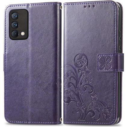 Mobigear Clover Realme GT Master Edition Hülle Klapphülle Geldbörse - Lila