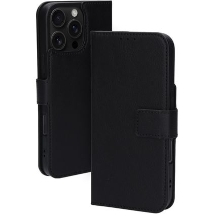 Mobiparts Classic Wallet MagSafe iPhone 16 Pro Max MagSafe Hülle Klapphülle Geldbörse - Schwarz