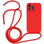 Mobigear Lanyard iPhone 15 Pro Silikon Handykette - Rot