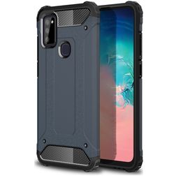 Mobigear Outdoor Samsung Galaxy M51 Hülle Hardcase Backcover Stoßfest - Marineblau