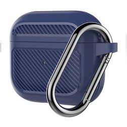 Mobigear Carbon Apple AirPods 3 Hülle Silikon (flexibel) - Blau