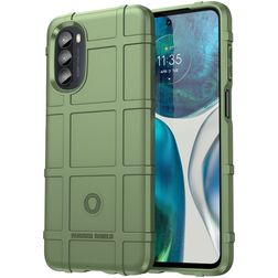 Mobigear Rugged Shield Motorola Moto G82 Hülle Flexibles TPU Backcover Stoßfest - Grün