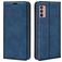 Mobigear Retro Slim Motorola Moto G42 Hülle Klapphülle Geldbörse - Blau