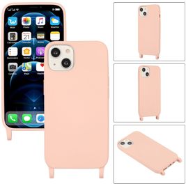 Mobigear Lanyard iPhone 14 Silikon Handykette - Pink