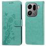 Mobigear Flowers OPPO Find X9 Pro Hülle Klapphülle Geldbörse - Grün