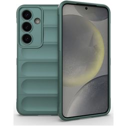 Mobigear Bumpy Samsung Galaxy S25 Hülle Flexibles TPU Backcover - Grün